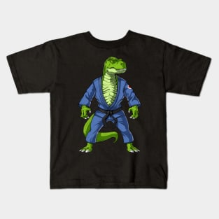 Jiu-Jitsu T-Rex Dinosaur Kids T-Shirt